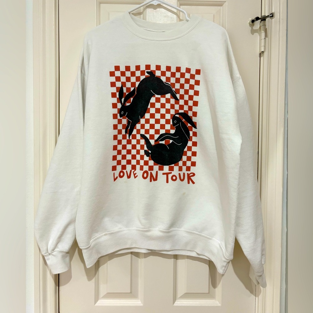 Harry Styles Love on Tour 2021 Tour Merch White Crewneck Sweatshirt